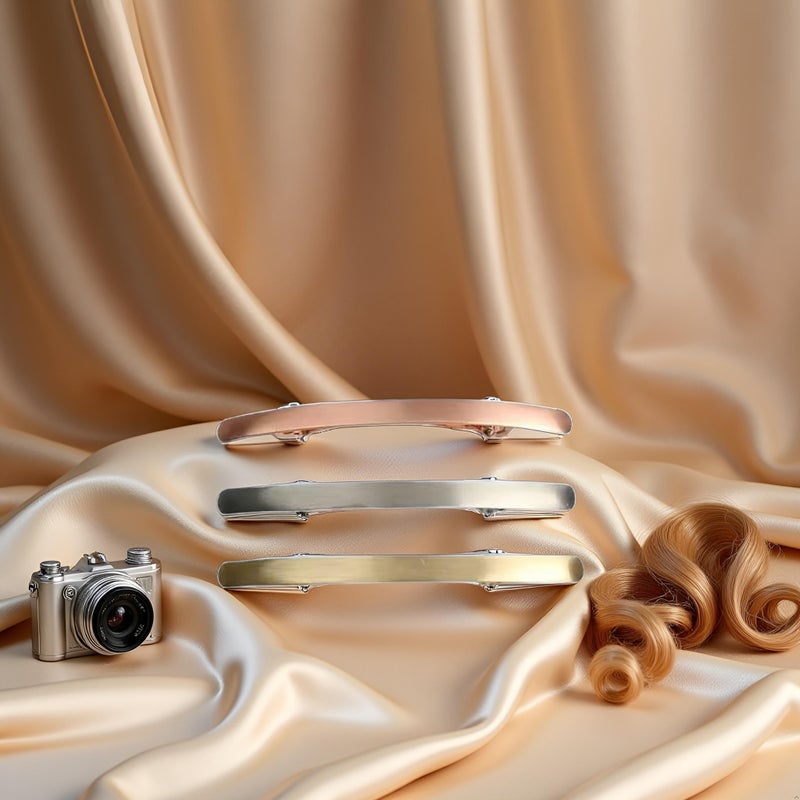 Sluswallow 2Pcs Rose Gold Metal Hair Clips French Hair Barrettes Flat Spring Clamps Strong Hold Vintage Hair Clips Snap Hair Accessories for Women Girls Clips and Barrettes Accessories - Image 3